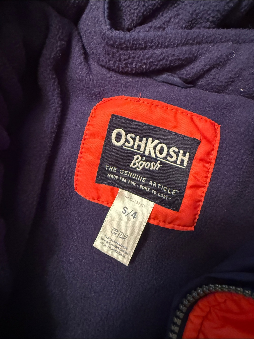 OshKosh B’Gosh Colorblock Kids Coat s/4 - Picture 2 of 7